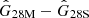 $ \hat{G}_{\mathrm{28M}}-\hat{G}_{\mathrm{28S}} $