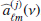$ \widehat{a}_{\ell m}^{(j)}(\nu) $