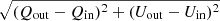 $ \sqrt{(Q_{\mathrm{out}}-Q_{\mathrm{in}})^2 + (U_{\mathrm{out}}-U_{\mathrm{in}})^2} $