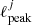 $ \ell^{j}_{\mathrm{peak}} $