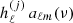 $ h^{(j)}_\ell\,a_{\ell m }(\nu) $