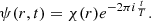 $$ \begin{aligned} \psi (r,t) = \chi (r) e^{-2\pi i\frac{t}{T}}. \end{aligned} $$