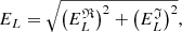 $$ \begin{aligned} E_L = \sqrt{ \left(E_L^{ \mathfrak{R} } \right)^2 + \left( E_L^{ \mathfrak{I} } \right)^2 }, \end{aligned} $$