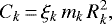 \begin{equation*}C_{k}\,{=}\,\xi_k \, m_{k} \, R_{k}^2, \end{equation*}