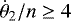 $\dot{\theta}_2 / n \geq 4$