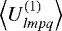 $\left\langle U_{lmpq}^{(1)} \right\rangle$