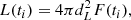 $$ \begin{aligned} L(t_i) = 4\pi d_L^2 F(t_i), \end{aligned} $$