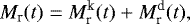 \begin{equation*} M_{\textrm{r}}(t)=M_{\textrm{r}}^{\textrm{k}}(t)&#x002B;M_{\textrm{r}}^{\textrm{d}}(t), \end{equation*}