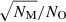 $ \sqrt{N_{\mathrm{M}}}/N_{\mathrm{O}} $
