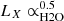 $ L_{X} \propto_{\mathrm{H2O}}^{0.5} $