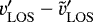 $v&#x0027;_{\mathrm{LOS}} - \tilde{v}&#x0027;_{\mathrm{LOS}}$