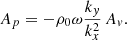 $$ \begin{aligned}&A_p = -\rho _0\omega \frac{k_y}{k_x^2}\, A_v. \end{aligned} $$