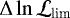 $\Delta \ln \mathcal{L}_{\textrm{lim}}$