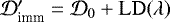 $\mathcal{D}_{\textrm{imm}}&#x0027;=\mathcal{D}_0&#x002B;\mathrm{LD(}\lambda\mathrm{)}$