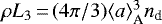 $\rho L_3\,{=}\,(4\pi/3) \langle a\rangle_{\textrm{A}}^3 n_{\textrm{d}}$