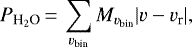 \begin{equation*} P_{\textrm{H}_2\textrm{O}} \,{=}\, \sum_{v_{\textrm{bin}}} M_{v_{\textrm{bin}}} \lvert v - v_{\textrm{r}} \rvert,\end{equation*}