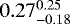 $0.27^{0.25}_{-0.18}$