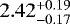 $2.42^{&#x002B;0.19}_{-0.17}$