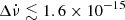 $ \Delta\dot{\nu} \lesssim 1.6\times 10^{-15} $