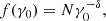 $$ \begin{aligned} f(\gamma _{0}) = N \gamma _{0}^{-\delta }, \end{aligned} $$