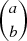 $ \binom{a}{b} $