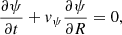 $$ \begin{aligned} \frac{\partial \psi }{\partial t}+v_\psi \frac{\partial \psi }{\partial R}=0, \end{aligned} $$