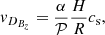 $$ \begin{aligned} v_{D_{B_z}}=\frac{\alpha }{\mathcal{P} }\frac{H}{R}c_{\rm s}, \end{aligned} $$