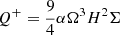 $$ \begin{aligned} Q^+=\frac{9}{4}\alpha \Omega ^3H^2\Sigma \end{aligned} $$