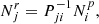 $$ \begin{aligned} N_j^r= P_{ji}^{-1} N_i^p, \end{aligned} $$