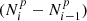 $ (N^p_i-N^p_{i-1}) $