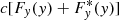 $ c[F_{y} (y) + F^{\ast}_{y} (y)] $