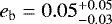 $e_{\textrm{b}}=0.05_{-0.03}^{&#x002B;0.05}$