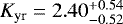 $K_{\textrm{yr}}=2.40_{-0.52}^{&#x002B;0.54}$