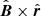 $ \hat {\boldsymbol{B}} \times \hat {\boldsymbol{r}} $