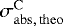 $\sigma^{\mathrm{C}}_{\mathrm{abs,\,theo}}$