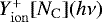 $Y_{\mathrm{ion}}^&#x002B;[N_{\mathrm{C}}](h \nu)$