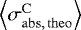$\left<\sigma_{\mathrm{abs,\,theo}}^{\mathrm{C}}\right>$