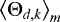 $\left<{\Theta_{d,k}}\right>_{m}$