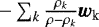 $-\sum_k \frac{\rho_{k}}{\rho-\rho_{k}}\vec{w}_{\textrm{k}}$