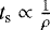 $t_{\textrm{s}}\propto \frac{1}{\rho}$