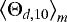 $\left<\Theta_{d,10}\right>_{m}$