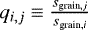 $q_{i,j}\equiv\frac{s_{\textrm{grain},j}}{s_{\textrm{grain},i}}$