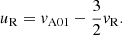 $$ \begin{aligned} u_{\rm R} = v_{\rm A01}-\frac{3}{2}v_{\rm R}. \end{aligned} $$