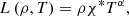 $$ \begin{aligned} L\left(\rho ,T \right) = \rho \chi ^* T^\alpha , \end{aligned} $$