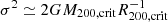 $ \sigma^2\simeq 2GM_{\mathrm{200,crit}}R_{\mathrm{200,crit}}^{-1} $