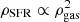 $ \rho_{\rm SFR} \propto \rho_{\rm gas}^2 $