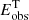 $ E_{\mathrm{obs}}^{\mathrm{T}} $
