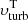 $ \upsilon_{\mathrm{turb}}^{\mathrm{T}} $