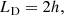 $$ \begin{aligned} L_{\rm D} = 2 h, \end{aligned} $$