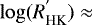 $\log(R_{\textrm{HK}}^{&#x0027;}) \approx$